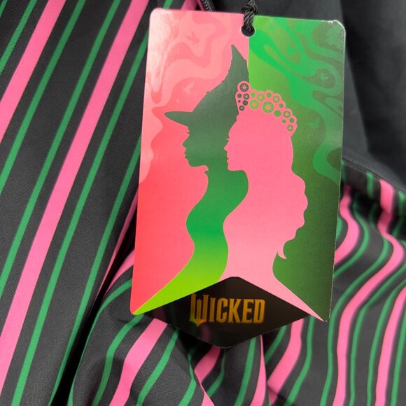 Wicked x Target Womens Mini Bubble Black Pink Green Striped Skirt Size XL - Picture 4 of 6